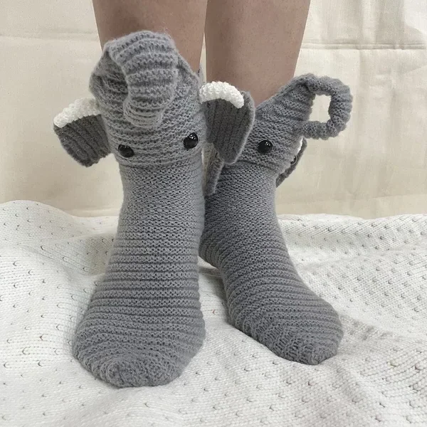 Crocodile Pattern 3D Knit Socks