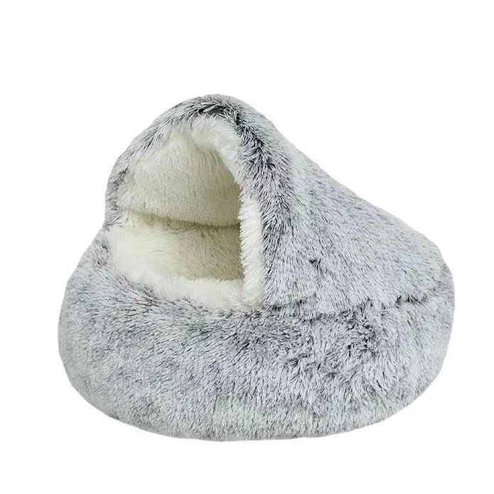 Plush Snuggle Cave Pet Bed for Dogs & Cats in Various Sizes and Colors