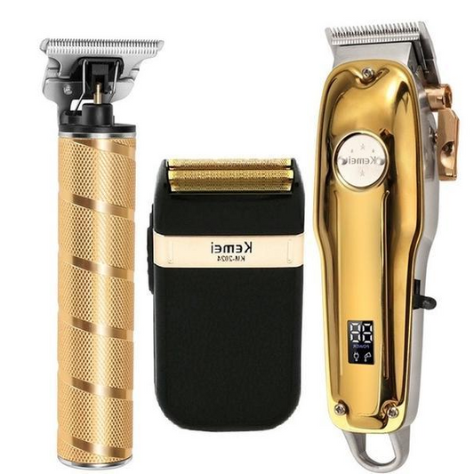 Cordless Gold Professional Hair Clippers for Men