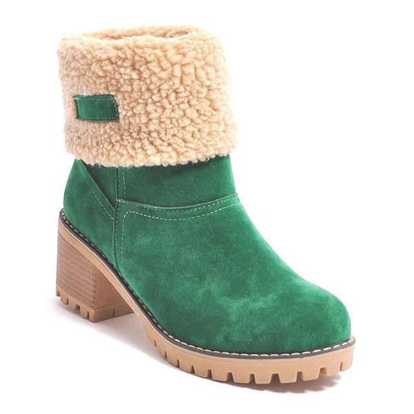 Stylish & Warm Women's Snow Boots with Block Heels - Ideal Winter Gift