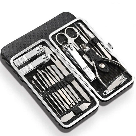 Stainless Steel 19-Piece Manicure and Nail Clipper Set