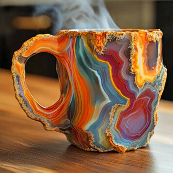 Coffee Mugs Made of Mineral Crystal