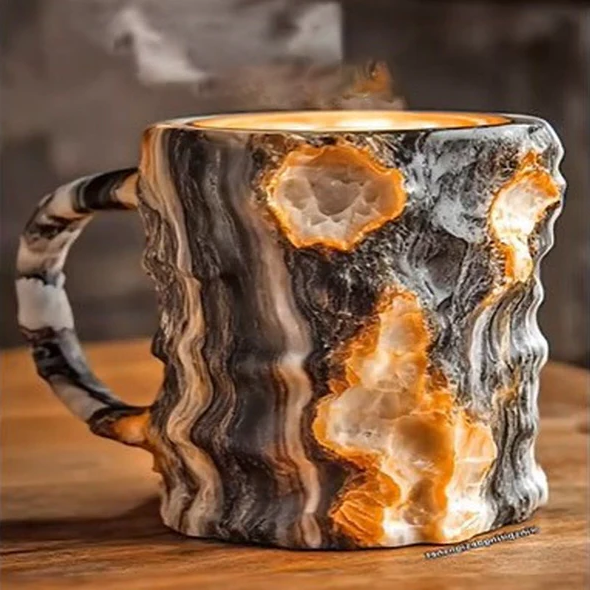 Coffee Mugs Made of Mineral Crystal