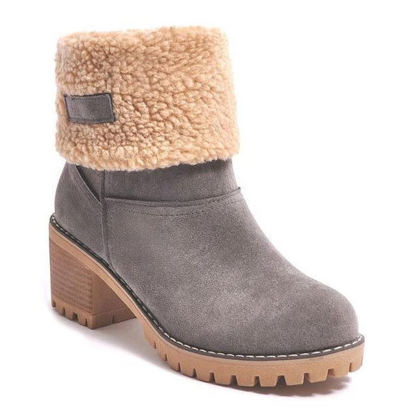 Stylish & Warm Women's Snow Boots with Block Heels - Ideal Winter Gift