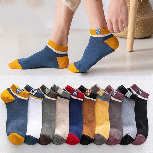 20 Pairs of Men's Low-Cut Breathable Cotton Socks