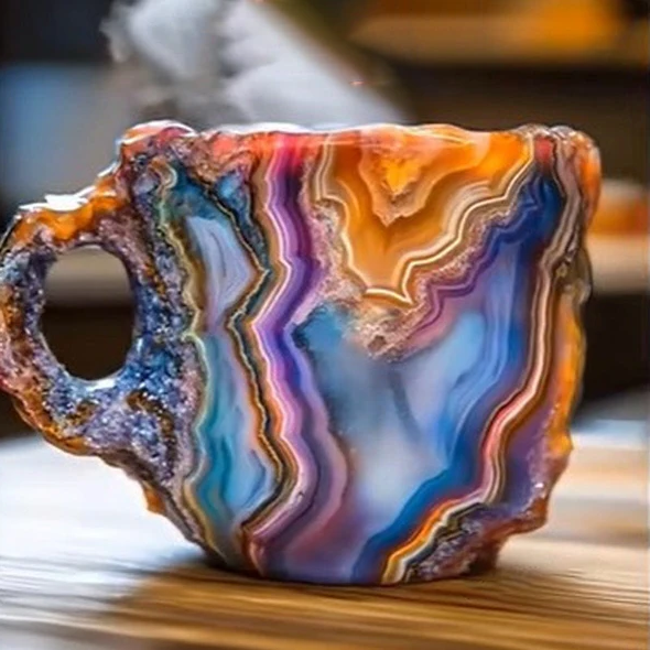 Coffee Mugs Made of Mineral Crystal