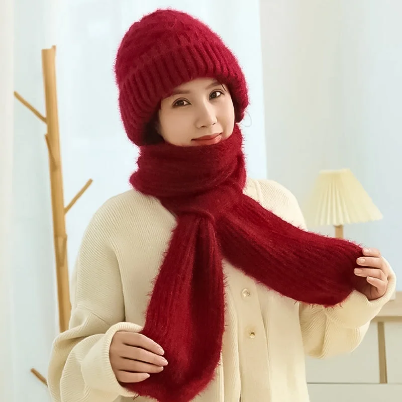 Warm Winter Hat and Scarf for Women