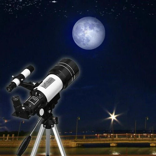 High-Powered Telescope with Tripod and 150x Zoom for Moon Observation